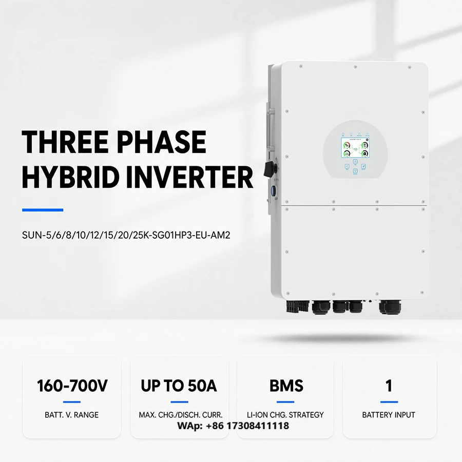 Deye SUN-15K-SG01HP3-EU-AM2 15KW Three Phase Hybrid Inverter 2 Solar Energy Storage Inverter for Residential& Commercial