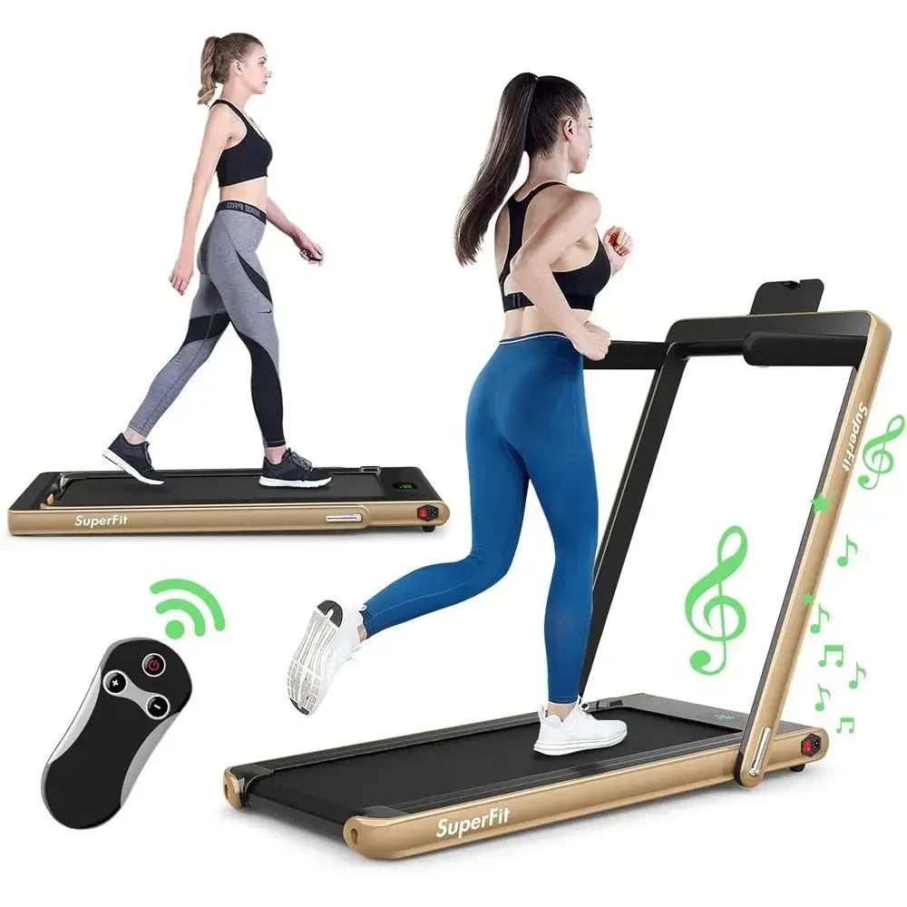 Compact 2-in-1 Under Desk Treadmill with 2.25HP, LED Display, Remote, and Smart App Control for Home or Office Use