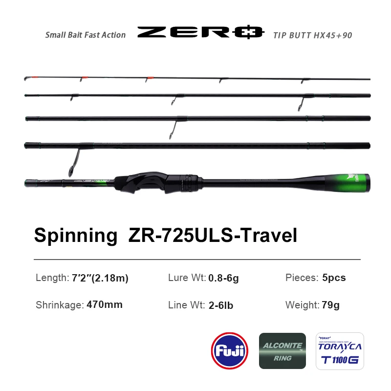 PURELURE NUL Klein Aas Licht Hoge Carbon Lange Gooien Hengel Rotsvissen Spinning Forel Hengel BFS Vissen Casting UL Stream Bass
