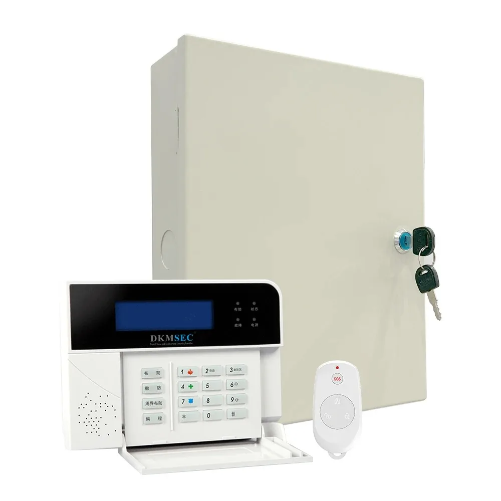 for Factory Metal Box Alarm Hard Wired Alarm Control Panel 4G and IP PSTN Triple Network 16 Wired Zones Alarm Security System