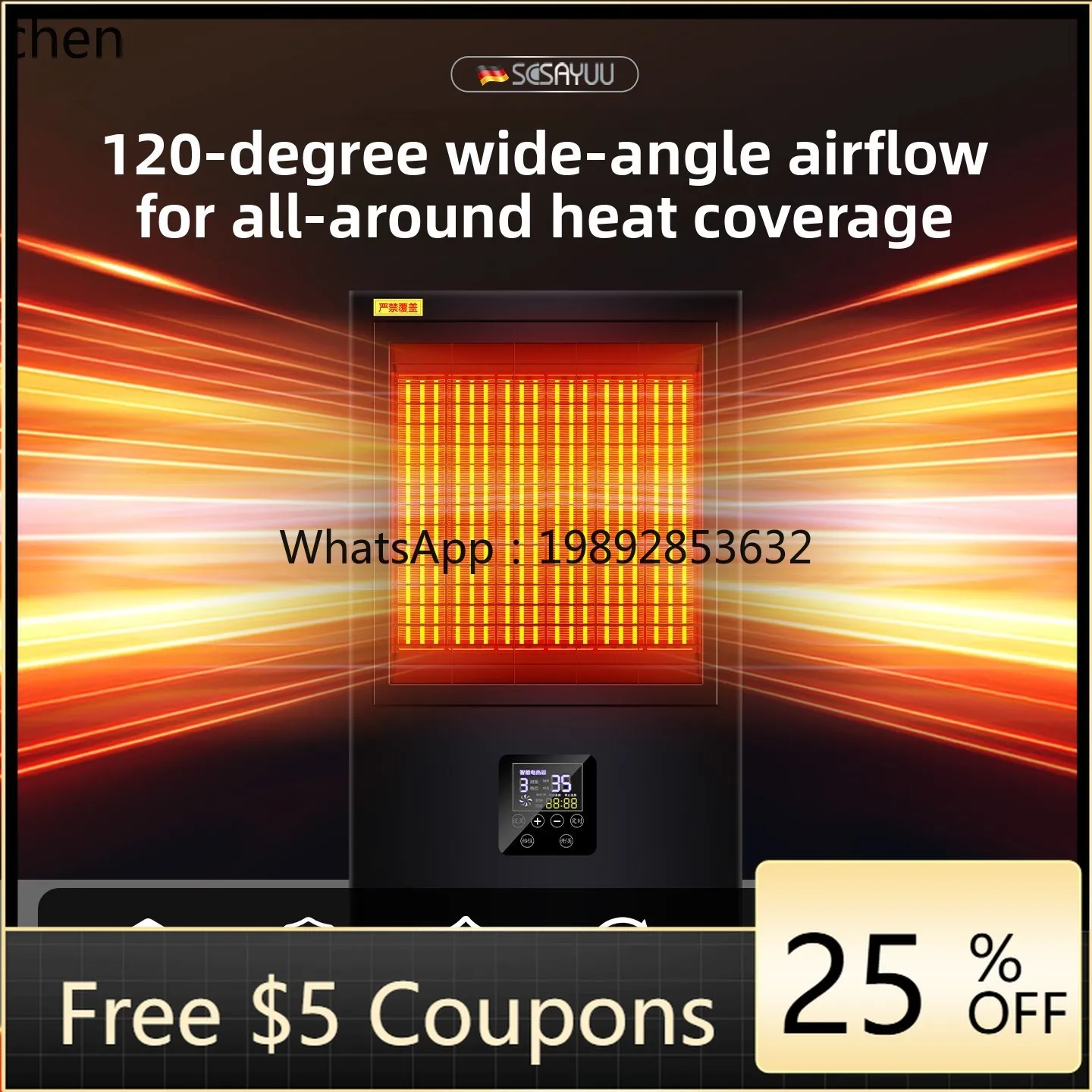 

QNQ Commercial Heater Energy-Saving Fast Heating High-Power Heater