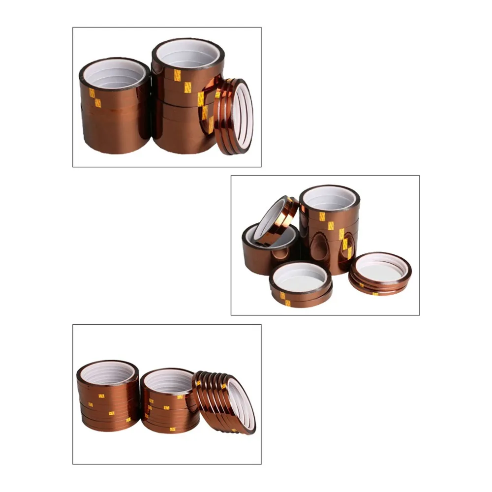 4pcs Strong Adhesive Insulating Thermal Tape Insulating 0.5cm x 33m Sublimation Heat Tape Polyimide Heat Tape