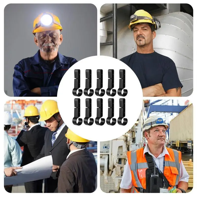 Headlamp Clips for Hard Hat,Plastic Helmet Clips,Non-Slip Head Light Mount Holder Clamp,Safety Helmet Accessories,Construction image 5