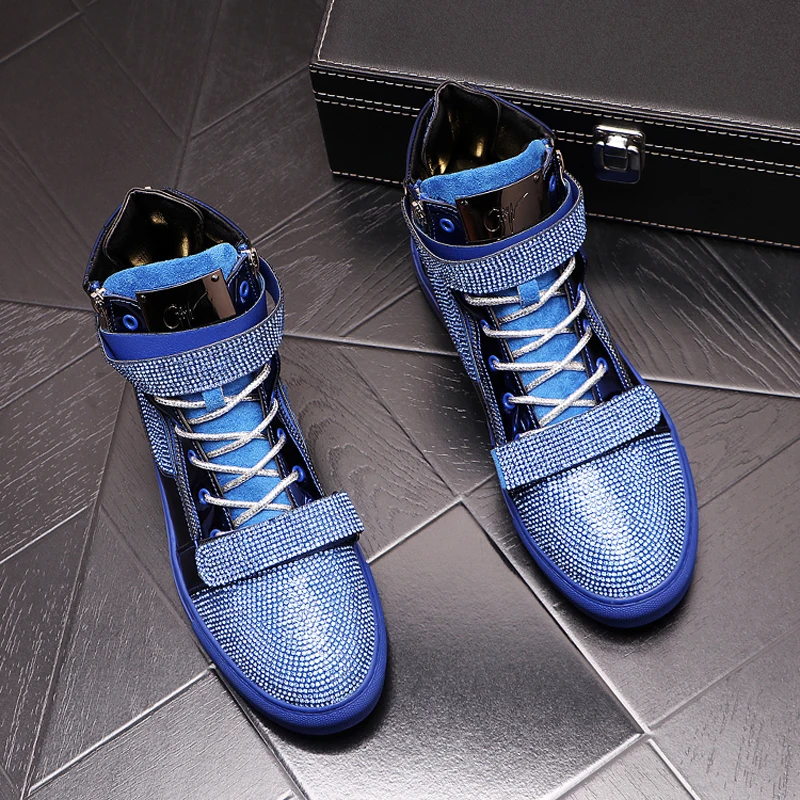 Golden High Top Men's Short Boots Sporty Casual Shoes Youth Personality Mid-Cut Booties Fashionable Korean Style Leisure Foot...