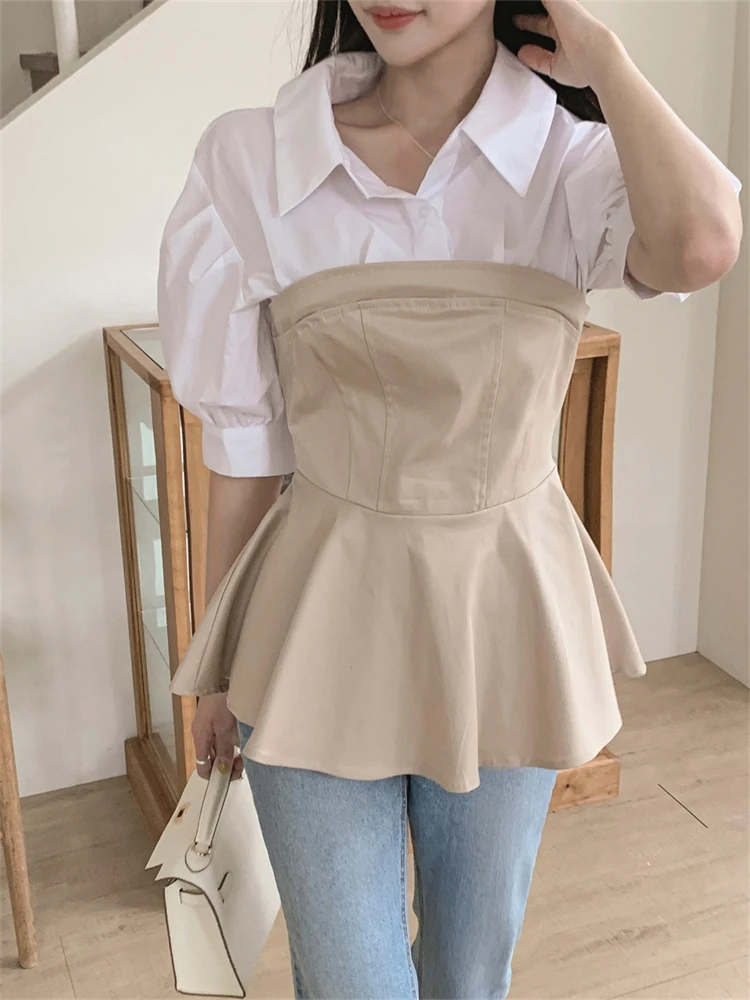 

Summer Women Blouse Spring Shirt Female Woman Blouse Maxi Blusas Chiffon Casual Elegant Vintage Short Sleeve Oversize Loose