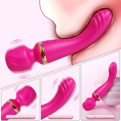 Varita mágica AV potente para mujeres adultas, vibrador del clítoris, estimulador del punto G femenino, consolador de masaje, masturbador, juguete sexual recargable por USB