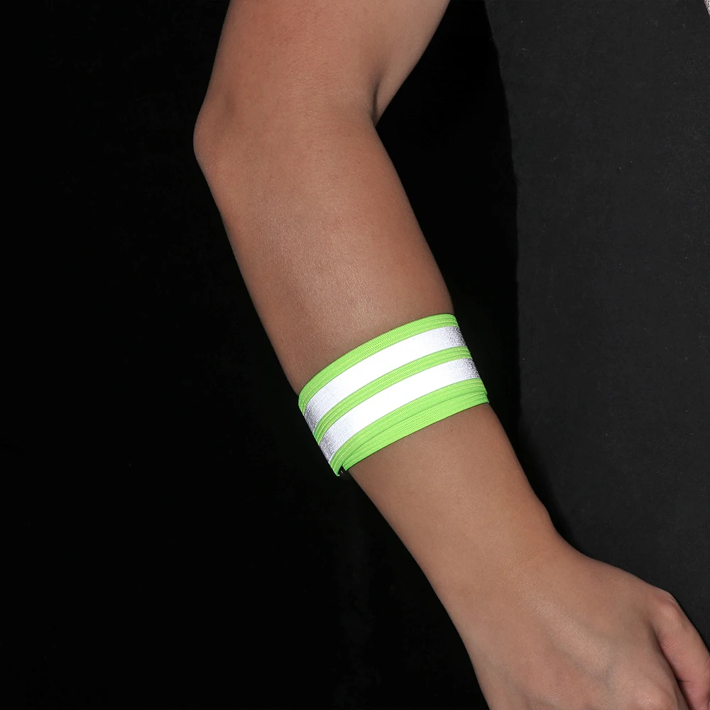 Adjustable Reflective Bands Elastic Armband Wristband Ankle Leg Straps Kids Safety Reflector Tape Straps Night Biking Running