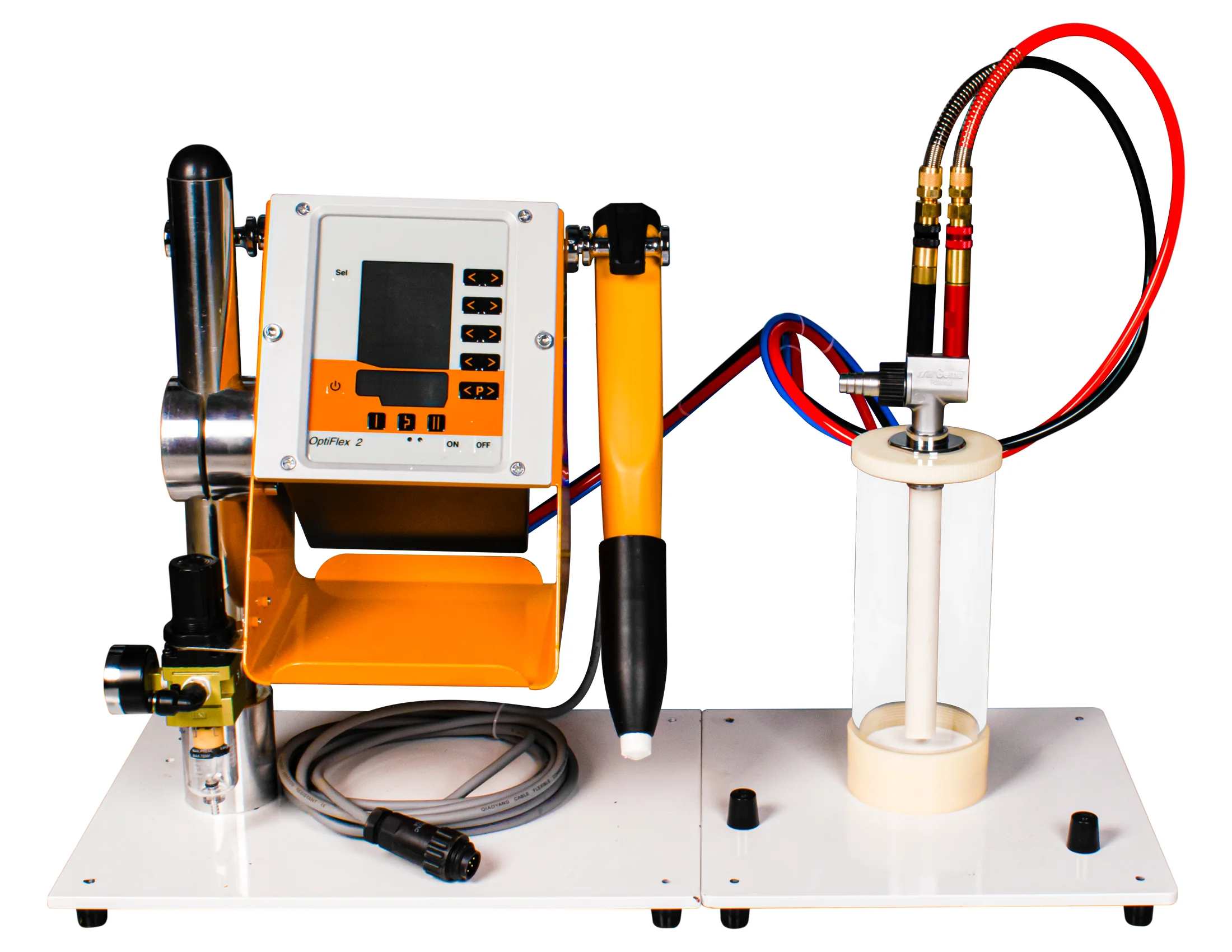 Portable Electrostatic Powder Coating Gun - Manual Lab Spray System with Small Hopper for Metal Testing & Prototyping