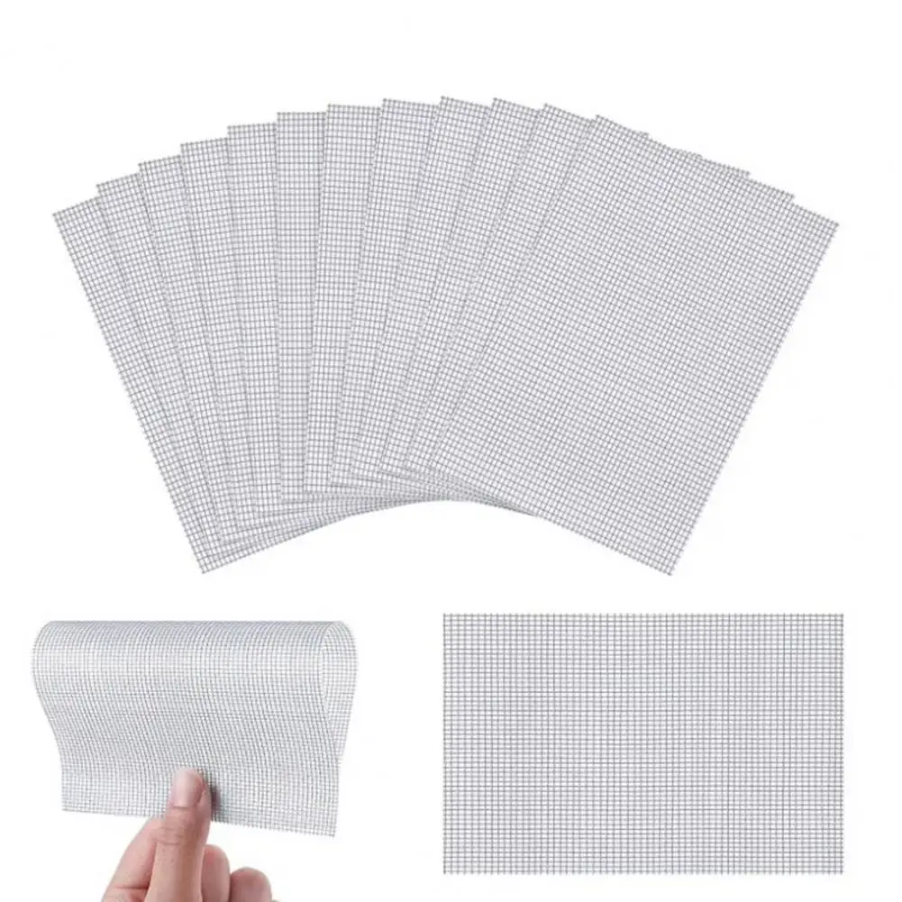 High-quality Screen Repair Materials 10pcs Window Screen Repair Patch Kit Strong Adhesive Mesh Tape for Door Netting for Home