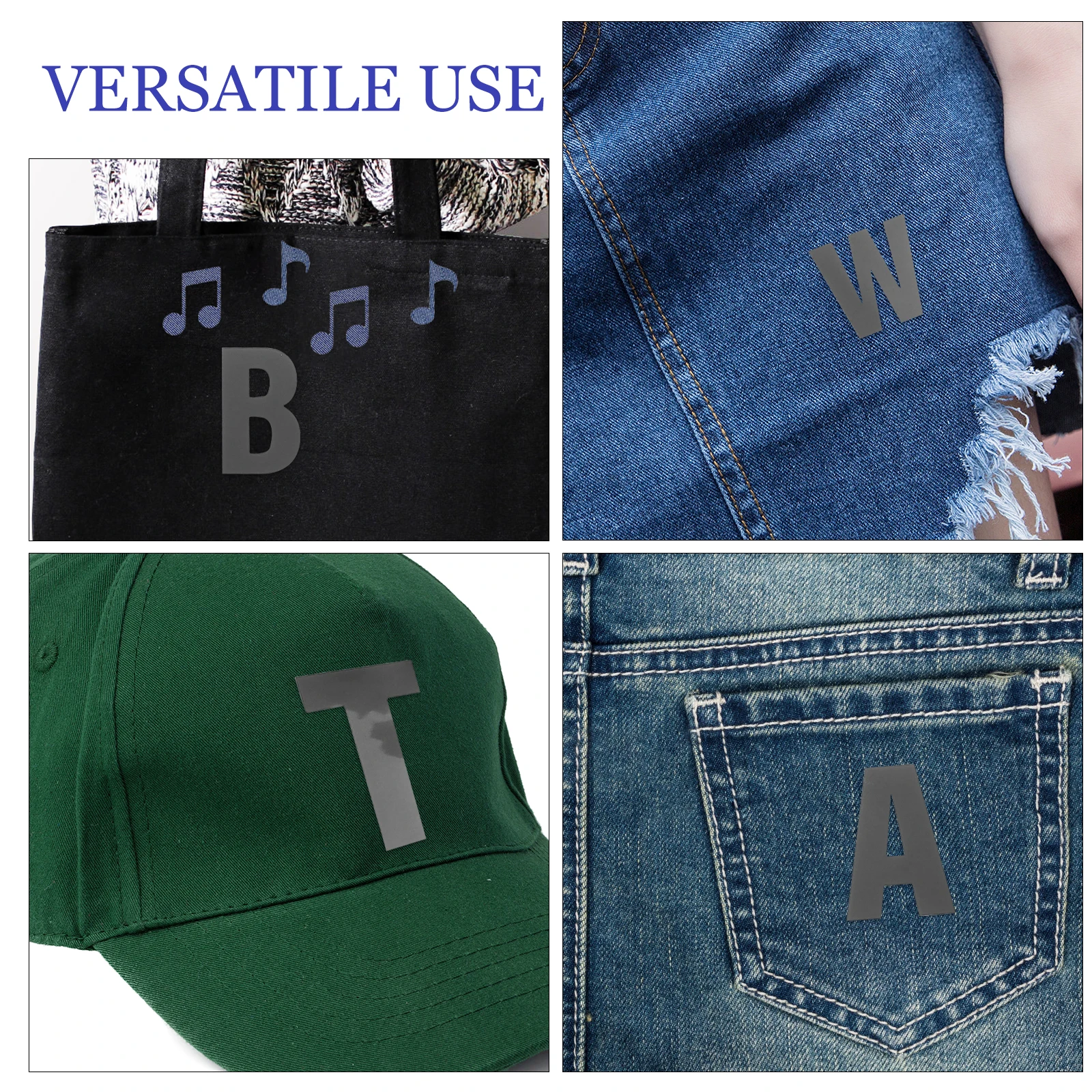 

10 Sheets Heat Transfer Vinyl Letters Iron on Alphabet Stickers DIY Letter Patches Fabric Stickers for Clothing T-Shirts Iron