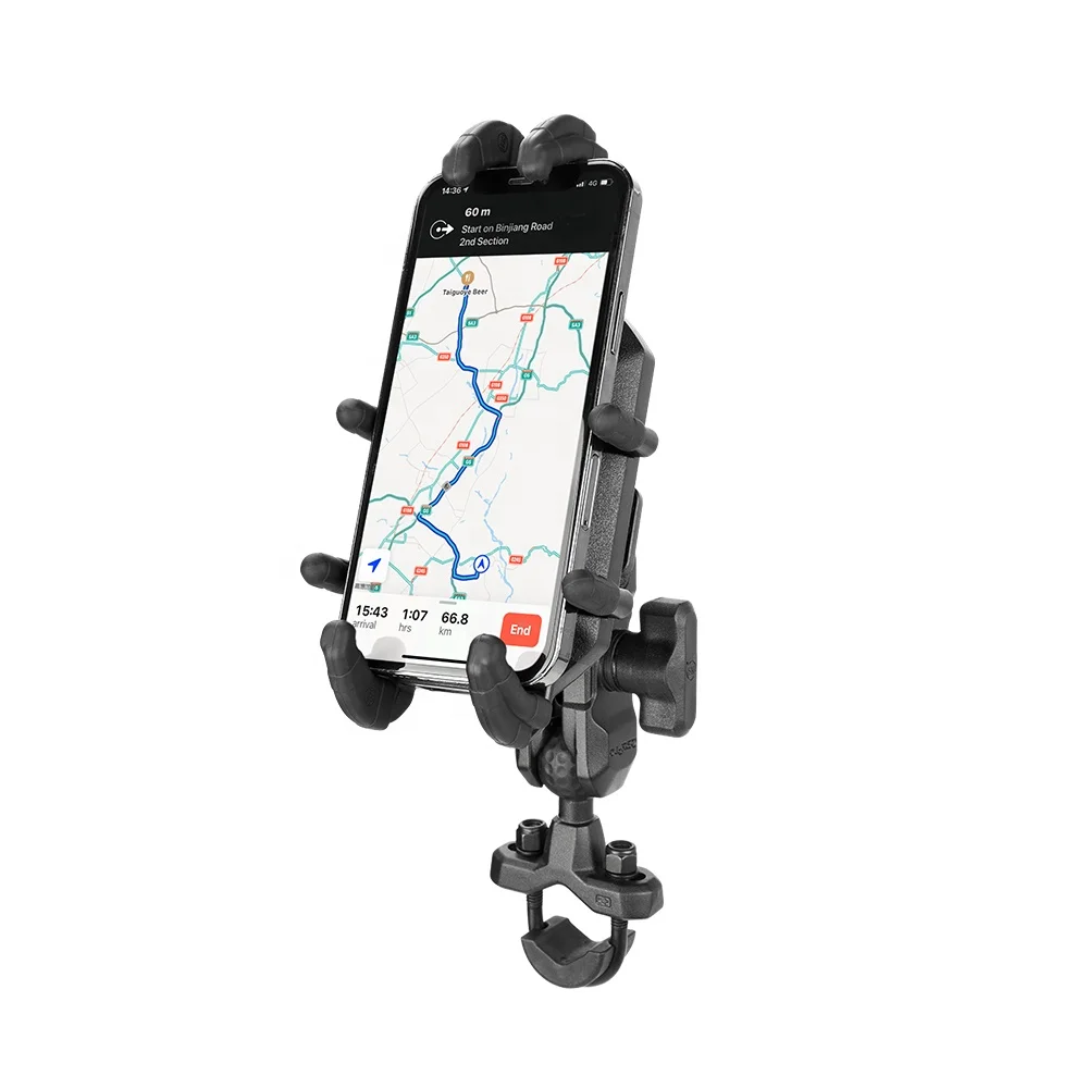 OSOPRO phone holder for motorcycle U-bolt Shockproof Carapace Mobile Mount motorcycle cell phone holder durable motorcycle