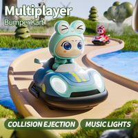 Y7 Parent Child Interaction Two Person Battle Car Cartoon Electric RC Bumper Car 2.4G Ejection MINI Drift RC Racing Car Toy Gift