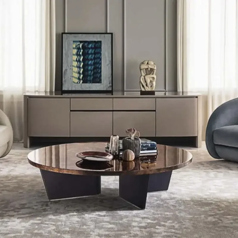 TV cabinet leather pattern paint living room high-end leather art locker