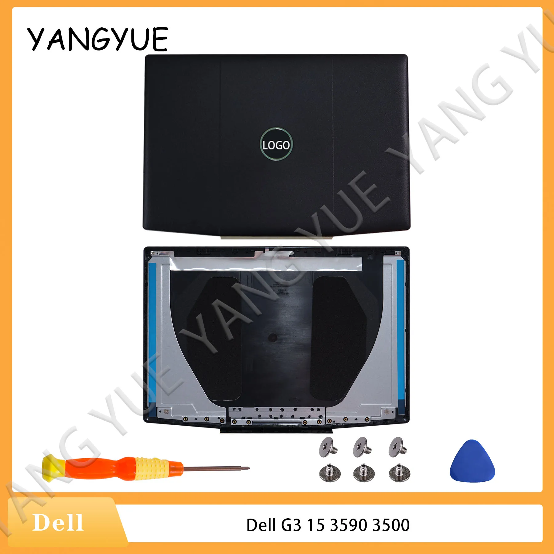 Caso do portátil para Dell G3 15, 3590, 3500, Notebook, LCD tampa traseira, dobradiças da moldura frontal, azul, vermelho, superior, tampa traseira, inferior, novo