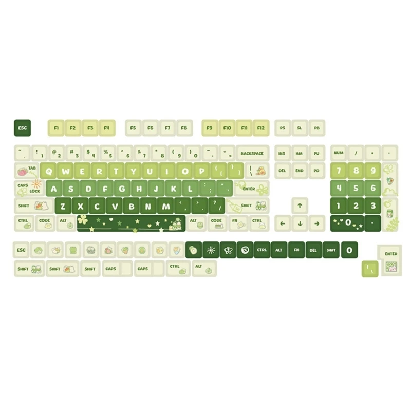 133Pcs XDA Light Green Keycap Set for Mechanical Keyboard Keycaps DyeSubbed