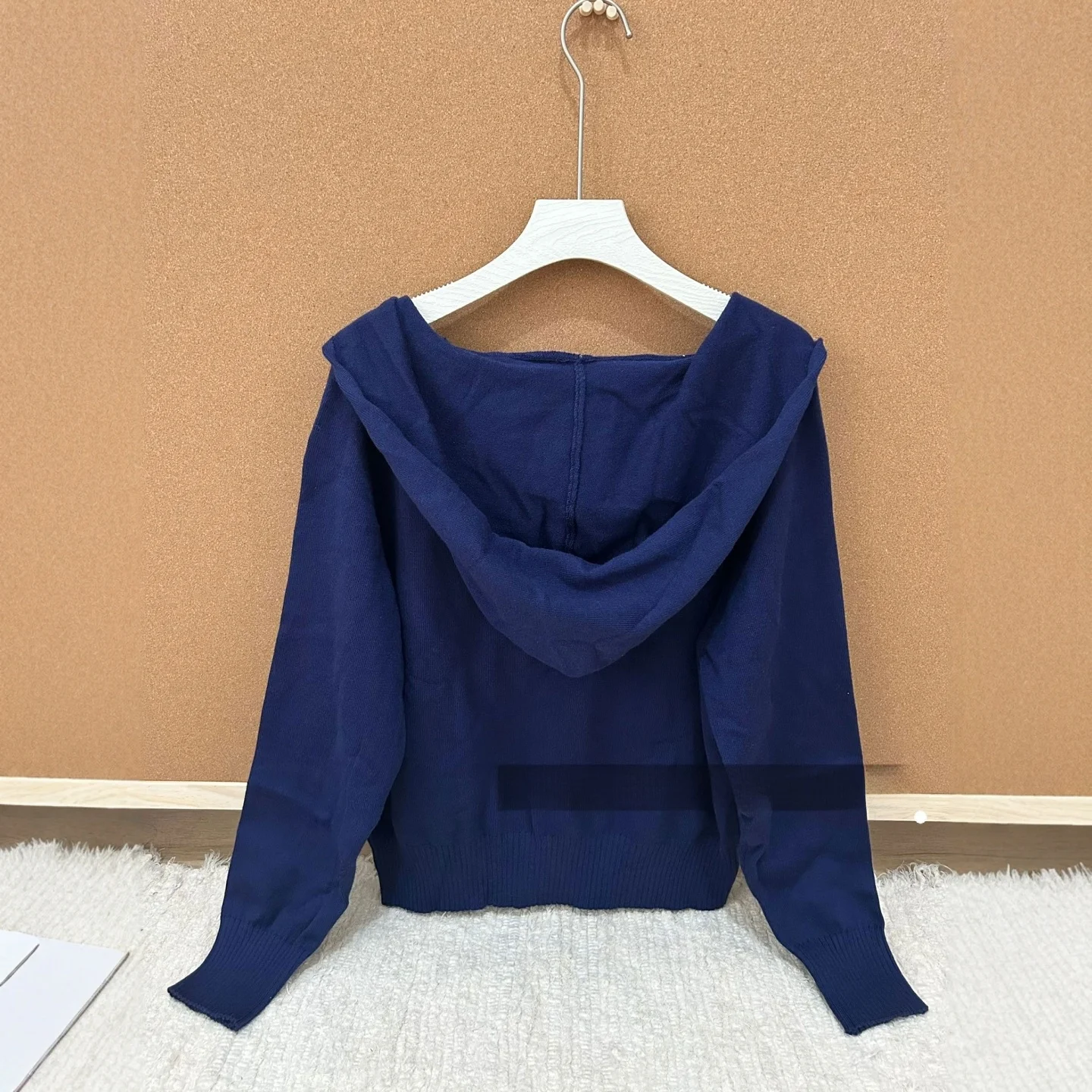 Splendido cappello lavorato a maglia ort Jaet da donna inizio autunno pendolari Sle colore puro chiusura con cerniera regolare sottile