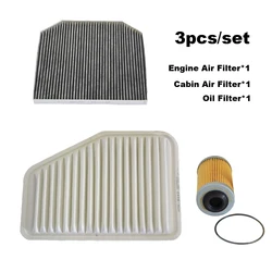 3pcs Filter Set For BUICK PARK AVENUE 3.0L 2009 2010 2011 2012 2013 Engine Cabin A/C Air Oil Filter Kit Accessories 2.8L 3.6L