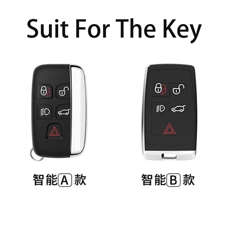 Leather Key Case for Land Rover Range Rover Sport Discovery 3 4 Elander 2 Evoque Smart Remote Car Key Cover Fob Holder Keychain