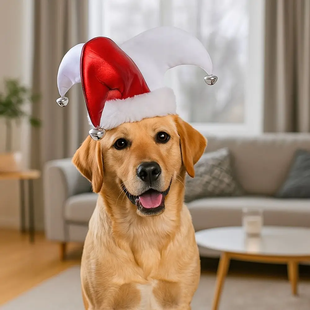 Topi Joker Lucu dan Imut untuk Hewan Peliharaan, Topi Pesta Anjing yang Bernapas dan Dapat Disesuaikan, Topi Kostum Kreatif untuk Festival