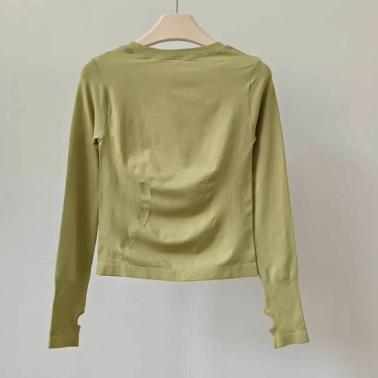 Yoga-Bekleidung Langarm-Oberteile für Damen Schlankmachende Sportbekleidung Atmungsaktive Schnelltrocknende Pilates-Trainings-Fitness-Tights – Detail 4