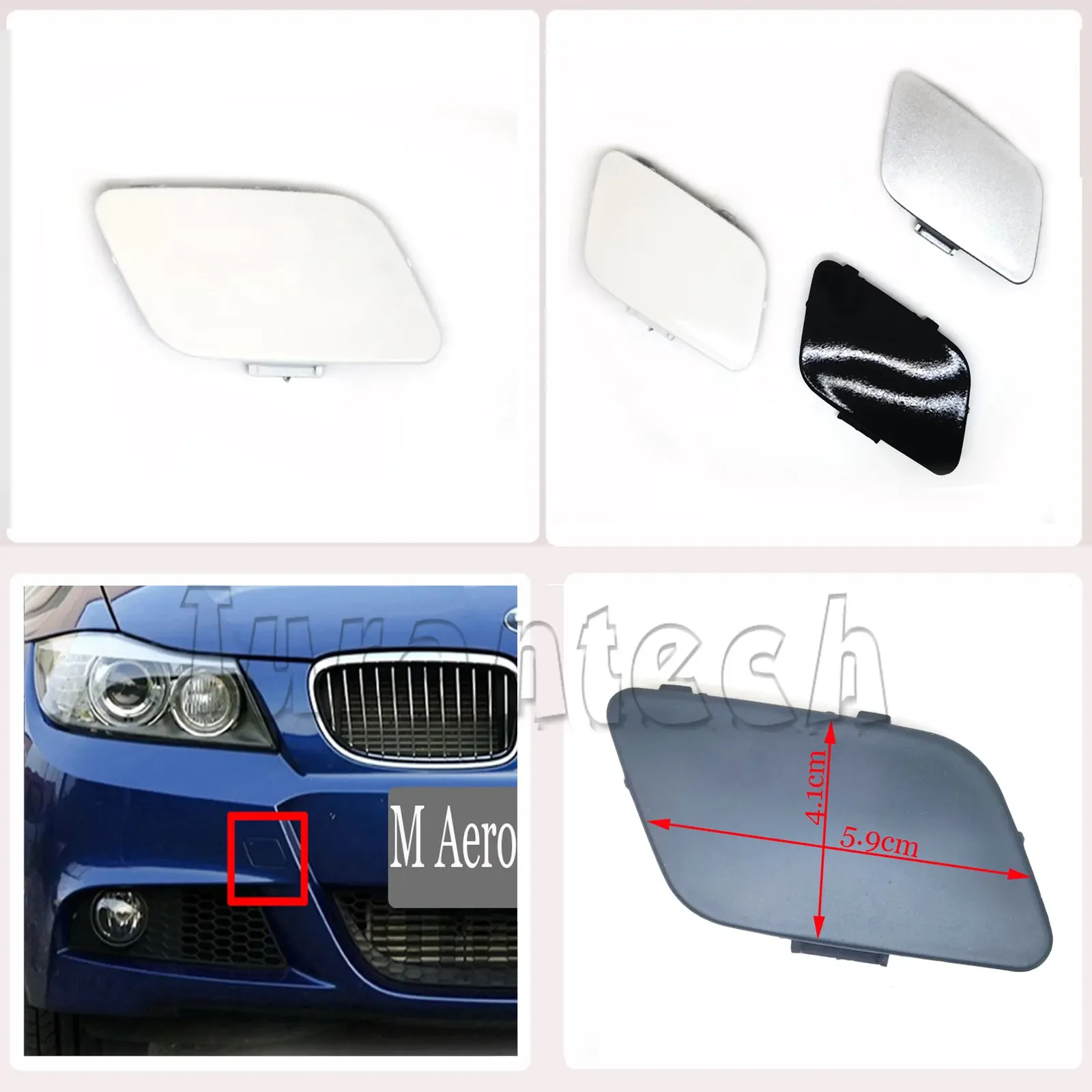 Front Tow cover For 06-09 BMW 3 series 2-door E92  E93 M Aerodynamics 316i 318i 325i 328i 328xi 335i Hook Eye Cap