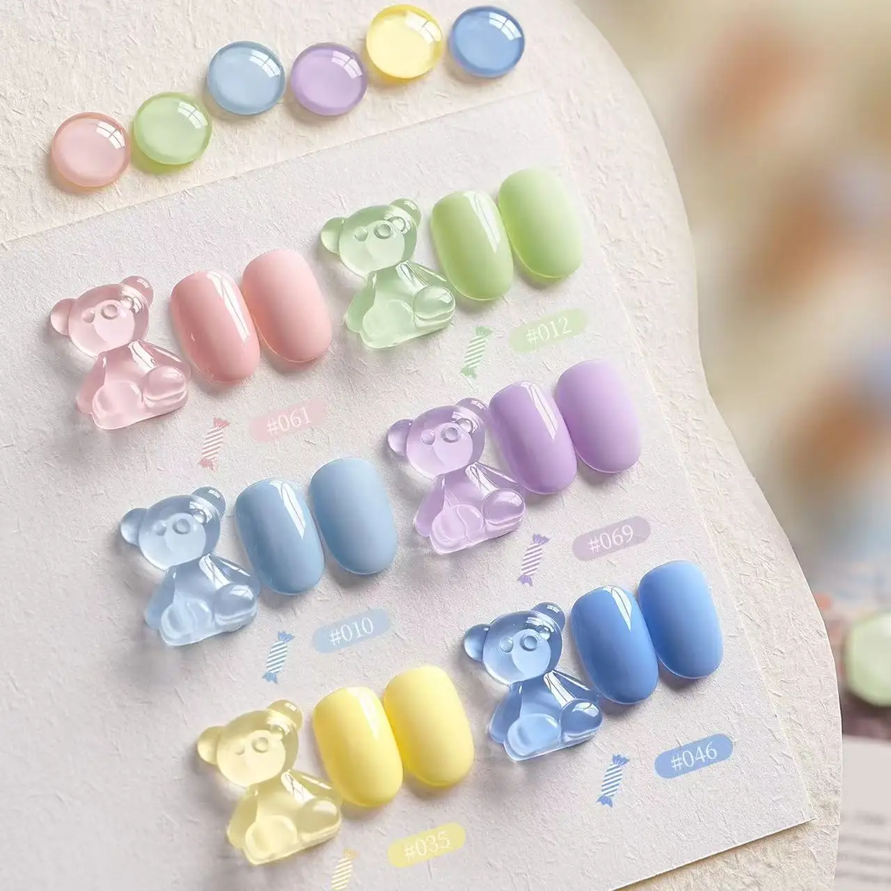 XEIJAYI Nail Gel Polish Set 6PCS Macaron Candy Color  UV LED Soak Off Gel Varnish Nail Art Salon Professional Manicure