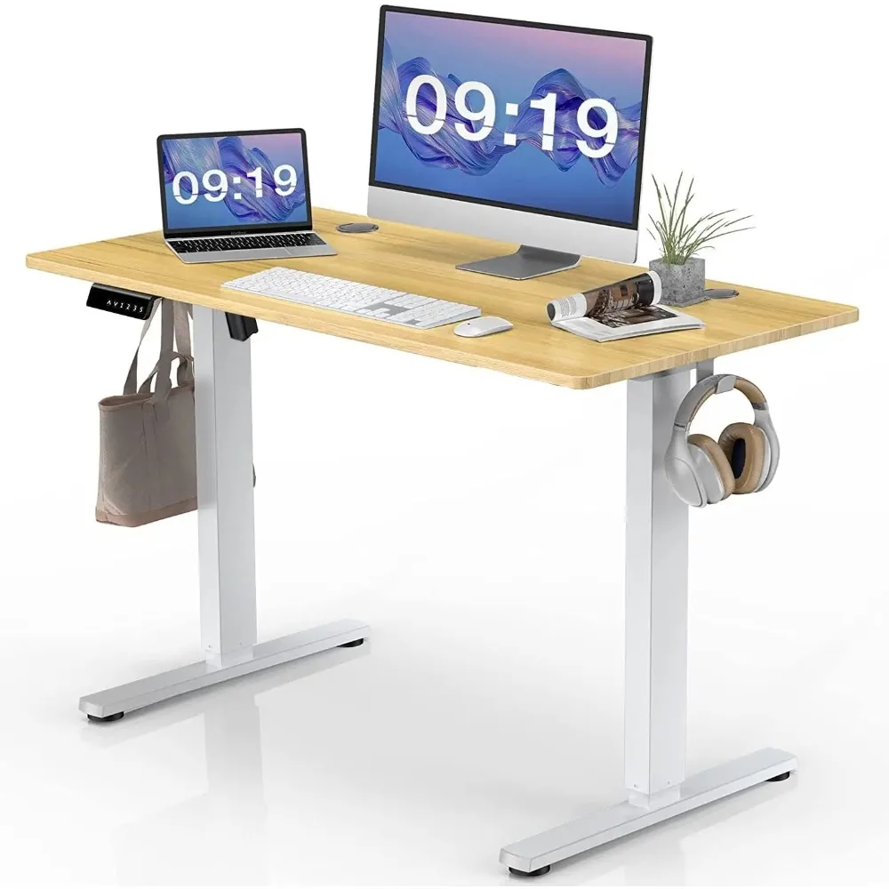 Standing Desk, 40 x 24 in Electric Height Adjustable Computer Desk Home Office Desks Sit Stand up Desk Computer Table with