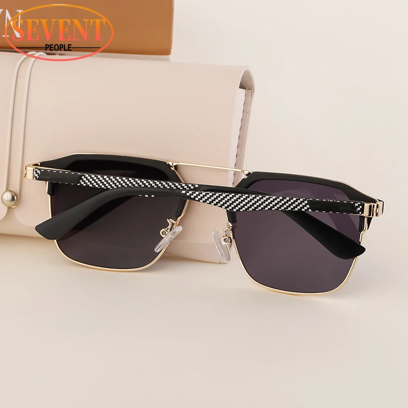 Vintage Square Sunglasses Women Men 2025 Luxury Brand Designer New Classic Retro Double Beam Sun Glasses Driving Eyewear Unisex