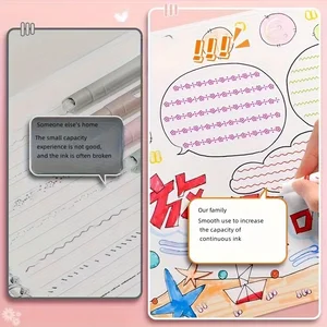 6 Buah / set Pena Stabilo Bentuk Garis Bunga Kawaii Spidol Liner Kurva Ujung Rol Perlengkapan Kantor Sekolah Alat Tulis Korea Kawaii 6 pena korea penjualan terbaik - №