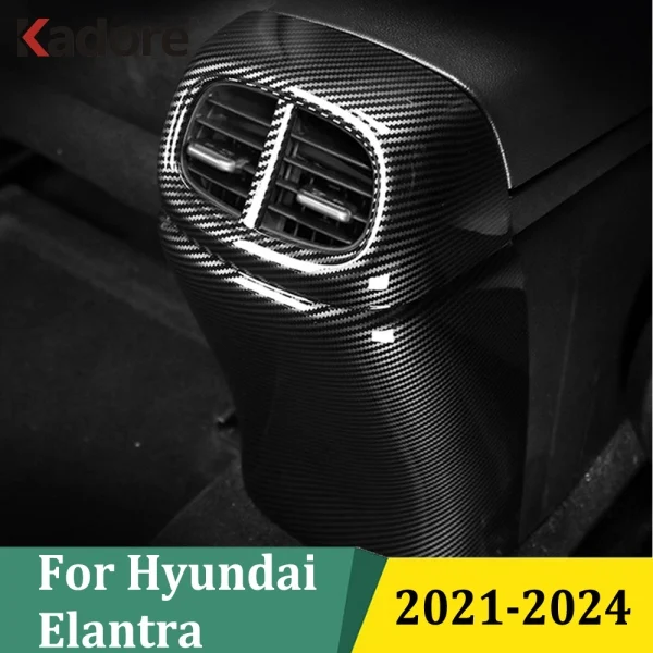 

Для Hyundai Elantra 2021 2022 2023 2024, задняя крышка вентиляционного отверстия, подлокотник, розетка переменного тока, отделка, украшение, аксессуары для салона автомобиля