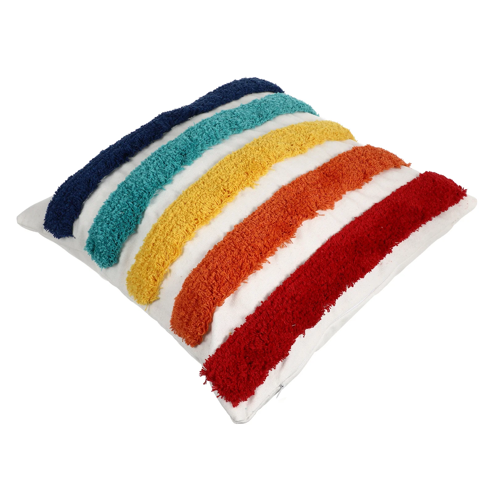 Декоративный чехол для подушки с радугой