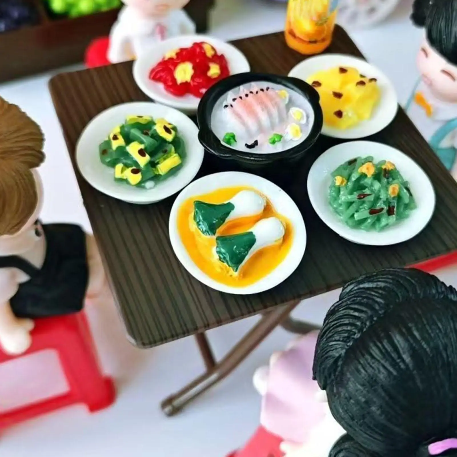 Maison de poupée Miniature 1:12, modèle de bureau, meubles de maison de poupée, Table rectangulaire pour chambre à coucher et salon