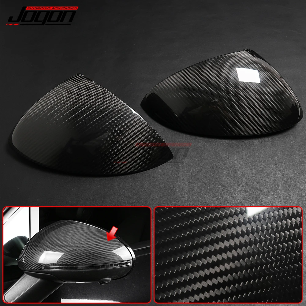 Carbon Car Side Wing Rear View Mirror Cover Cap Shell For Porsche Cayenne Turbo GTS 2015- 2021 Modified Rearview Mirror Cover