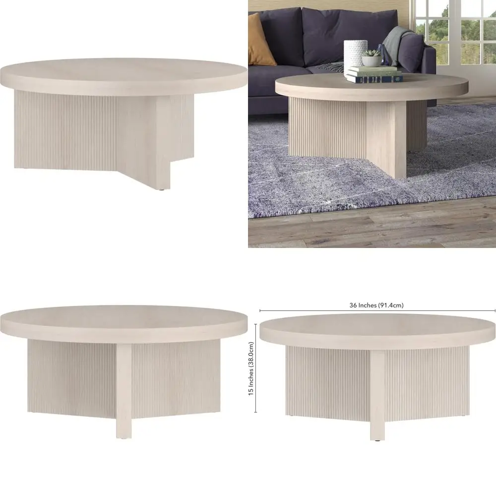 round stackable side table - beige poly rattan outdoor indoor furniture with solid acacia wood top