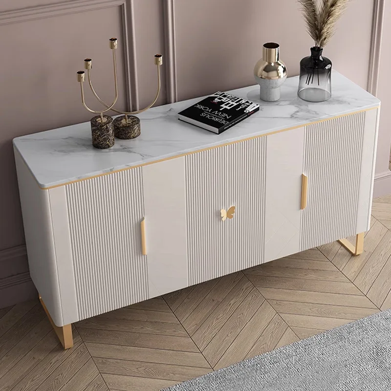 Modern simple storage cupboard butterfly porch cabinet paint storage rock slab side cabinet