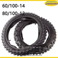 60/100-14 Front 80/100-12 (3.00-12)rear Wheel Tires12 Inch Deep ToothChinese Tires Kayo BSE Dirt Pit Bicycle Off-road Motorcycle