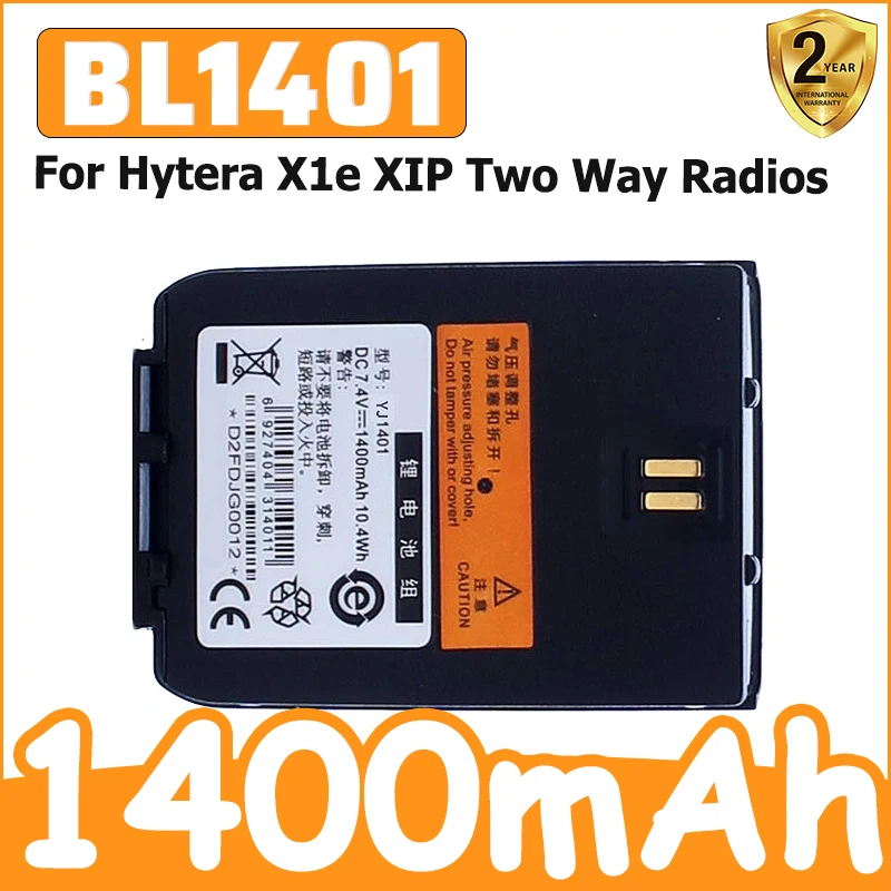 New BL1401 BL1809 1400mAh Battery for Hytera X1e XIP Two Way Radios
