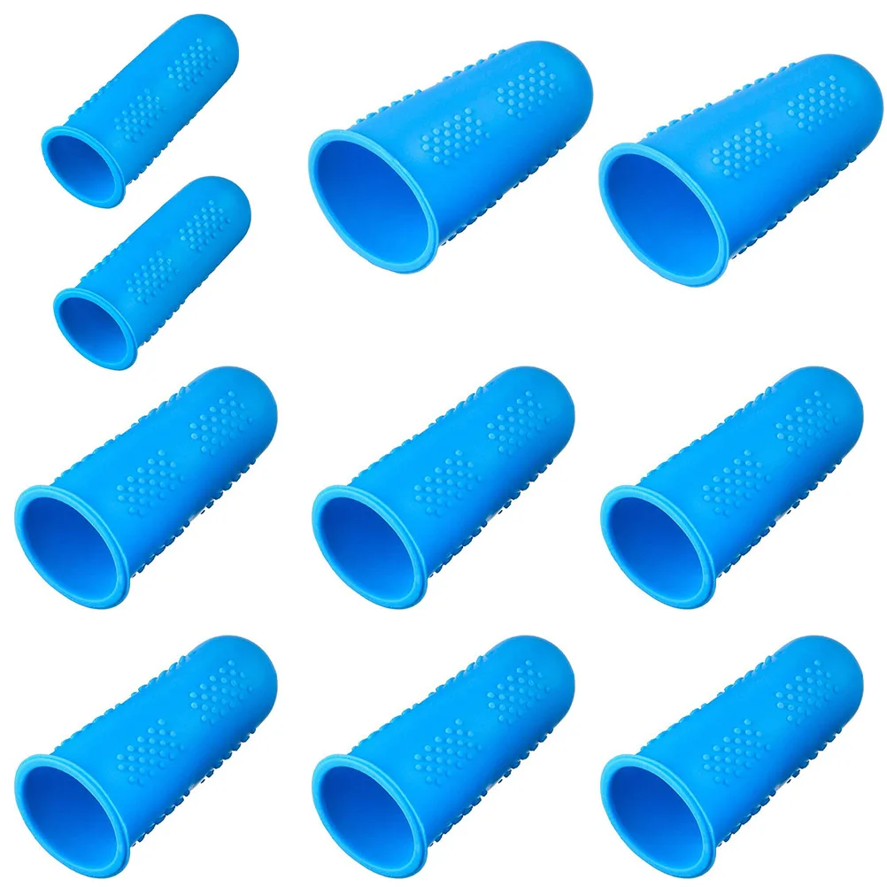 

10pcs Finger Protector Anti Scalding Silicone Cover Cots Fingertip Protectors Reusable Eco Friendly Heat Resistant Non Slip