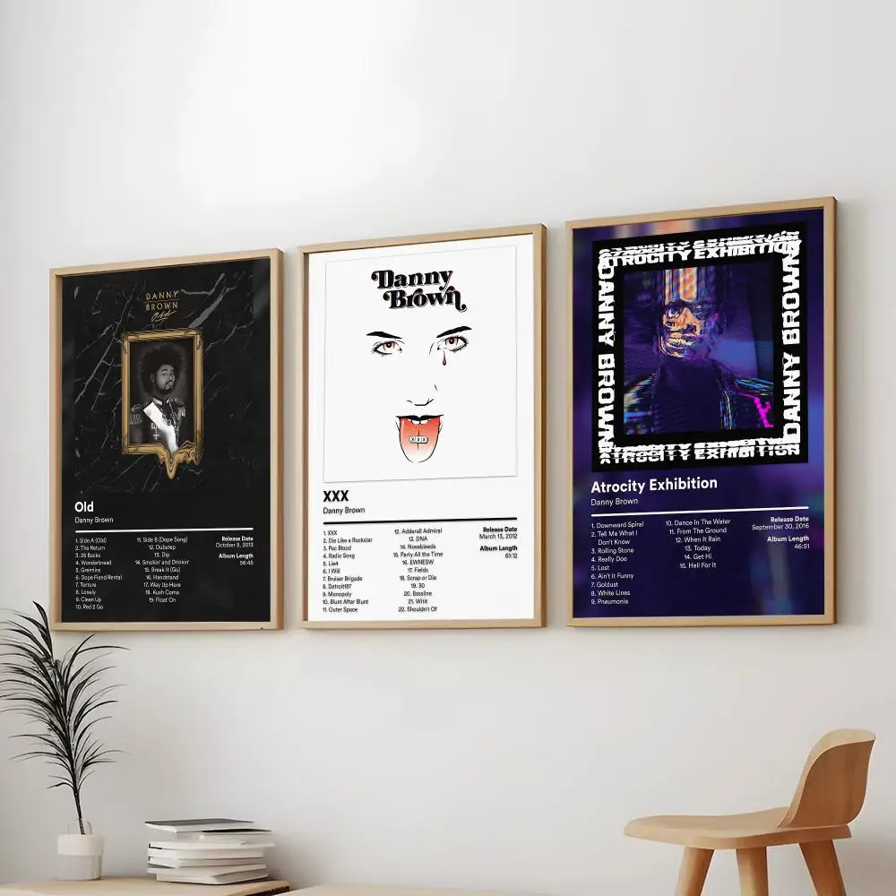 Singer D-Danny Brown Music Album Painting Calligraphy Modern Aesthetic Wall Art Print Trendy Bedroom Home Decor Gift