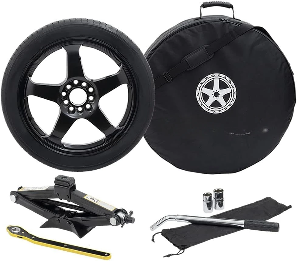 Complete Compact Spare Tire Kit w/Carrying Case - Fits 2020-2024 Tesla Model Y - Modern Spare