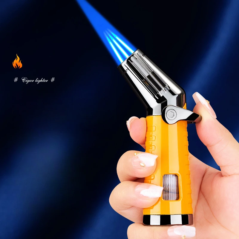 Gas Lighter Cigar Lighter Torch Fire Jet High Firepower Windproof Spray Gun Kitchen Cooking Smoking Accessories Gift for Men - Image 4