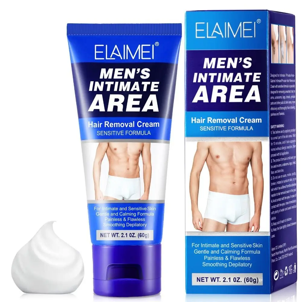 

Gently Hair Removal Cream Underarms Private Parts Intimate Hair Removal 2.10Z No Hair Crew Private Hair Remover Men