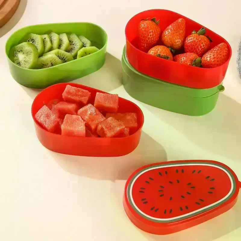 Creative Kitchen Refrigerator Vegetable Fruits Crisper Containers Strawberry Avocado Kiwi Watermelon Fresh Kitchen Storage Box
