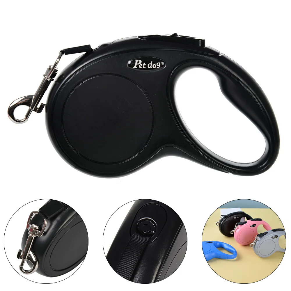 Guinzaglio per cani da compagnia da 3 m 5 m per cani di piccola taglia media Gatti Escursionismo Forte nylon Cucciolo Corda retrattile Cintura per chihuahua Bulldog francese Forniture