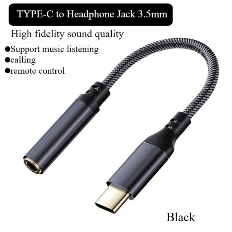 

Type-C To 3.5mm Digital Audio Portable Decoding Amplifier Hifi Headphone Adapter 96 KHz/24 Bit