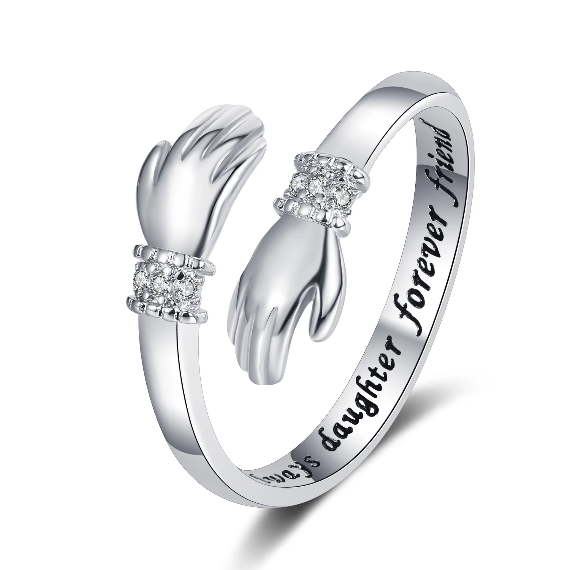 Women's Adjustable Hug Ring, Creative Love Design