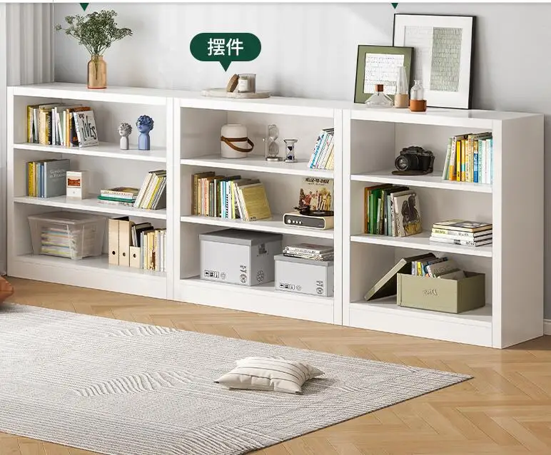 Low bookshelf floor shelf living room household bookcase modern simple children's bedroom storage small cabinet lockers