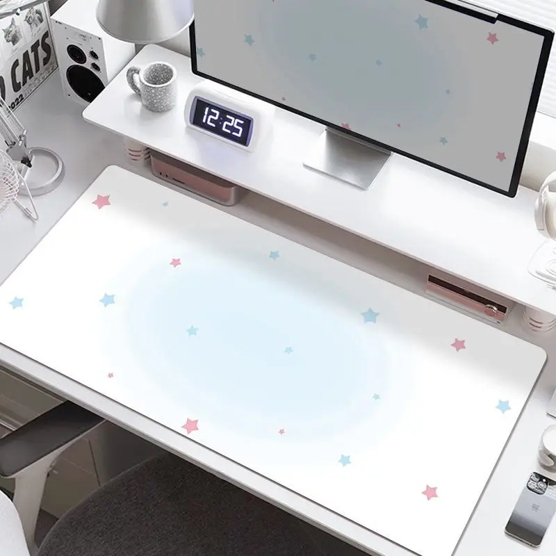 Fresh Stars Gradient Leather Desk Pad Mouse Protector Non-Slip Large And Small Mouse Pad Home &Office Pc PU Leather Laptop Mat