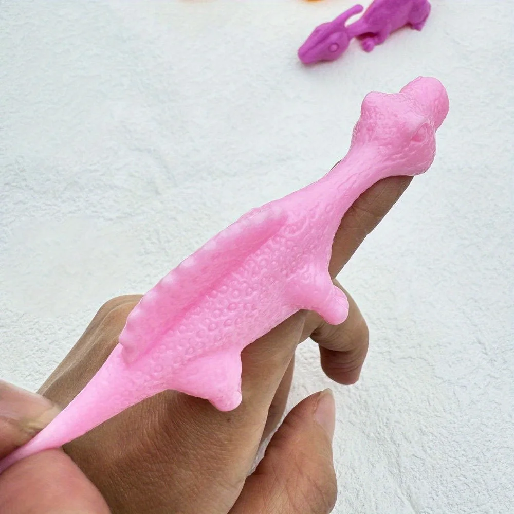 مجموعة قاذفات الأصابع تحت عنوان الديناصورات - لعبة القوس والسهم المرنة الممتعة لتخفيف التوتر وهدايا أنشطة الحفلات #4