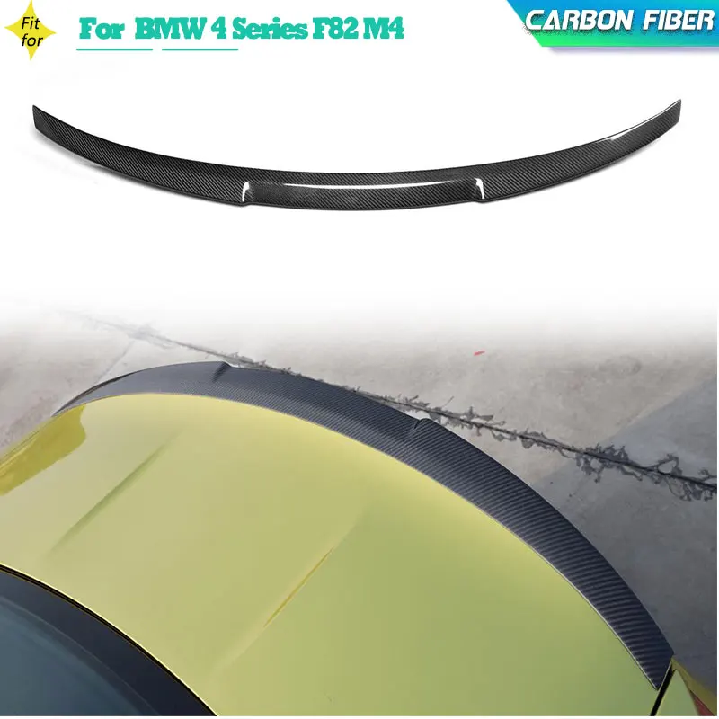 

Carbon Fiber Rear Trunk Spoiler Boot Lid Wing for BMW 4 Series F82 M4 Coupe 2 Door 2014 - 2017 Rear Spoiler Wing Black FRP